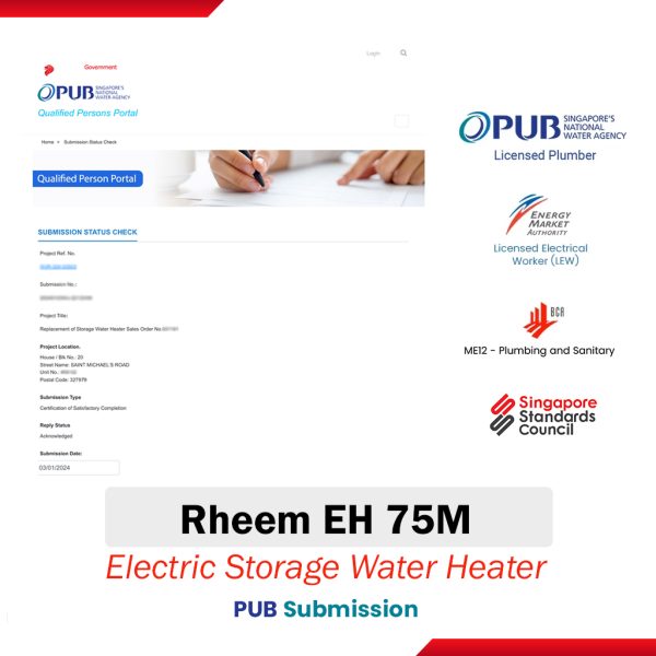 Rheem EH-75M Electric Stroage Water Heater PUB Submission