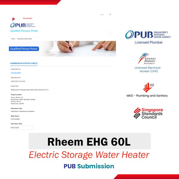 Rheem EHG 60L Electric Stroage Water Heater PUB Submission