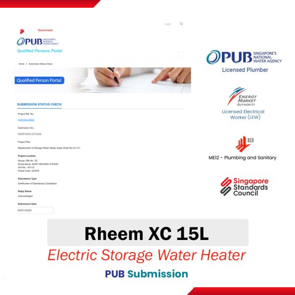 Rheem XC 15L Electric Storage Water Heater PUB Submission